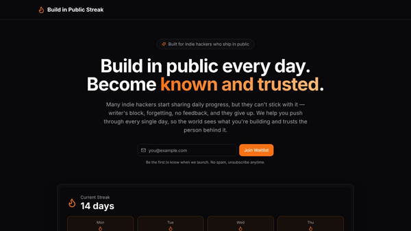 Build in Public Streak
