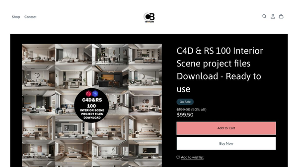 C4D & RS 100 Interior Scene download