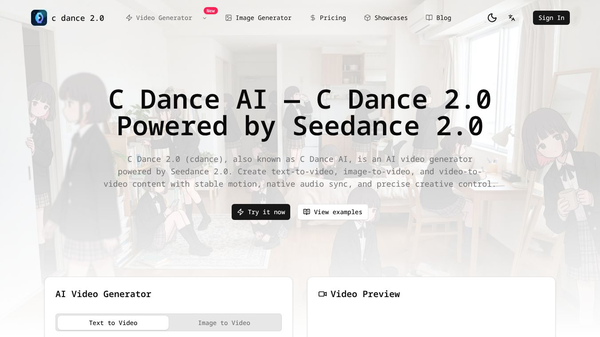 C Dance AI — C Dance 2.0 Powered by Seedance 2.0