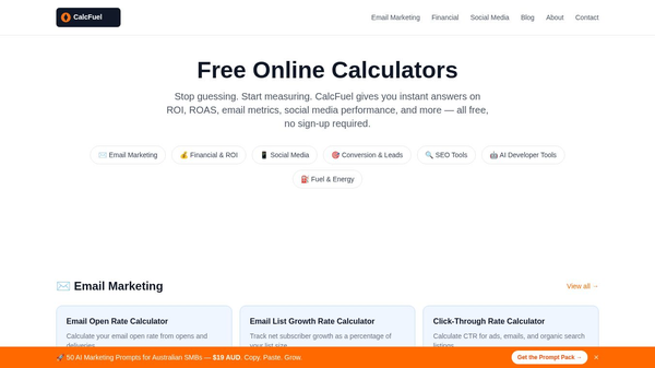 CalcFuel: Free Calculators