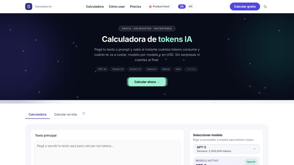 Calculadora de Tokens IA