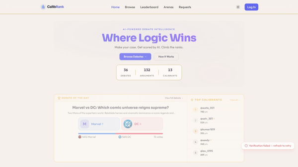CalibRank — AI-Powered Debate Platform