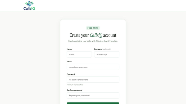 CallsIQ – AI Call Center Analytics & QA