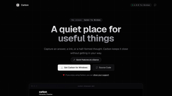 Carbon - a scratchpad app for AI work.