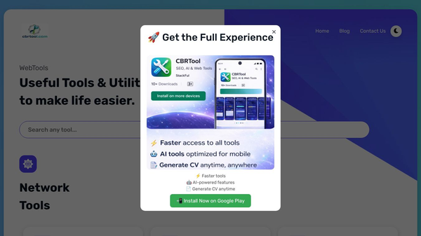 CBR Tool – AI Assistant & Utility Tools
