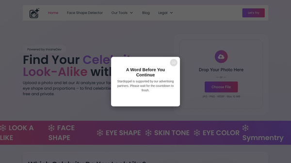 Celebrity Look Alike Finder