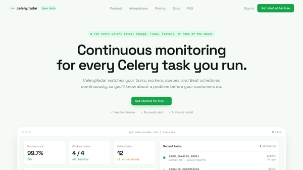 CeleryRadar