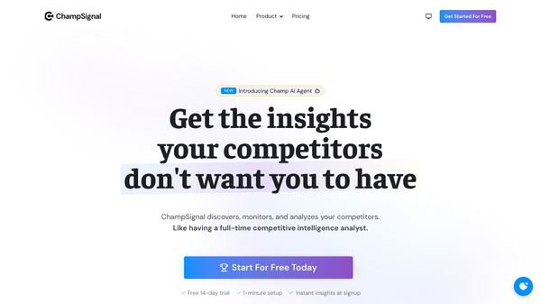 Champ: Competitive Intelligence AI Agent