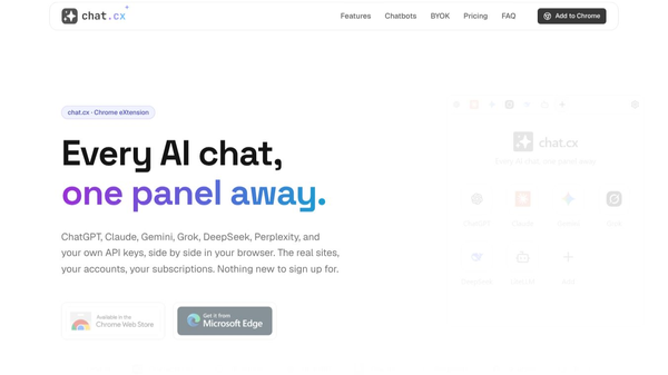 chat.cx | Every AI chat in one panel