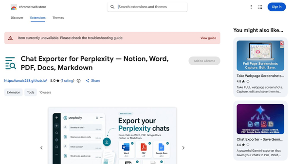Chat Exporter for Perplexity