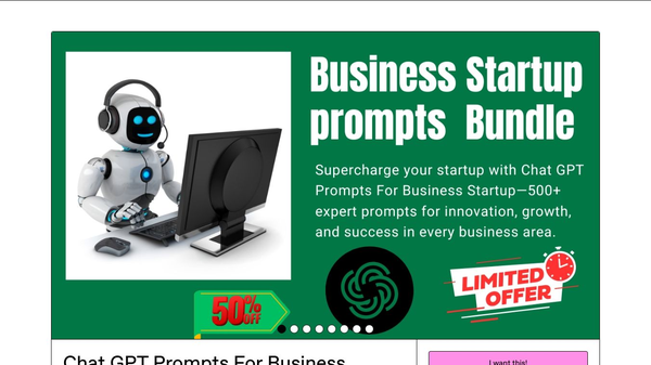 Chat GPT Prompts For Business Startup