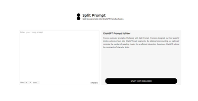 ChatGPT Prompt Splitter