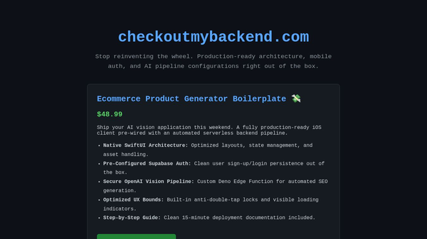 CheckOutMyBackend
