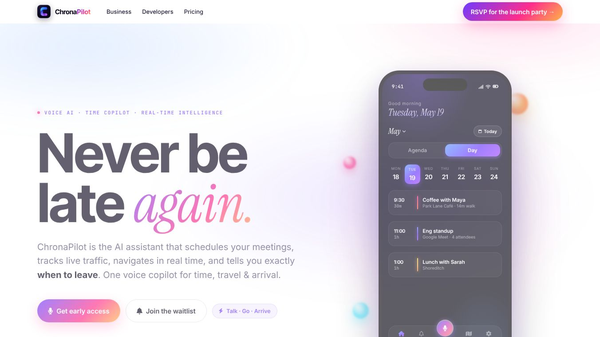 ChronaPilot — Never be late again.