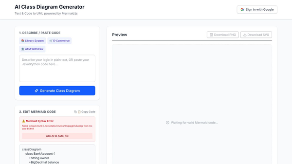 class diagram ai generator