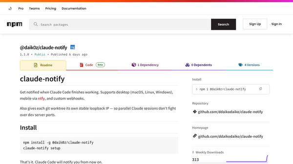 claude-notify-Claude Code notifications