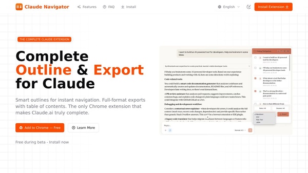 Claude Outline Navigator & Export