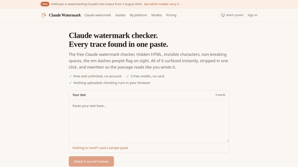 Claude Watermark Remover