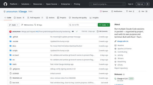 Clauge — Run Claude parallel sessions