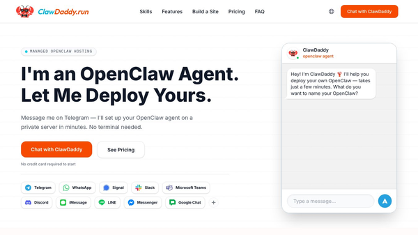 ClawDaddy Managed Hosting for OpenClaw