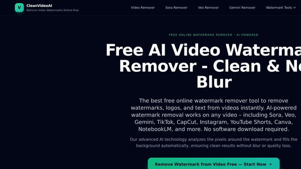 CleanVideoAI – Watermark Remover