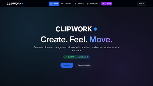 ClipWork: Studio AI videos in seconds