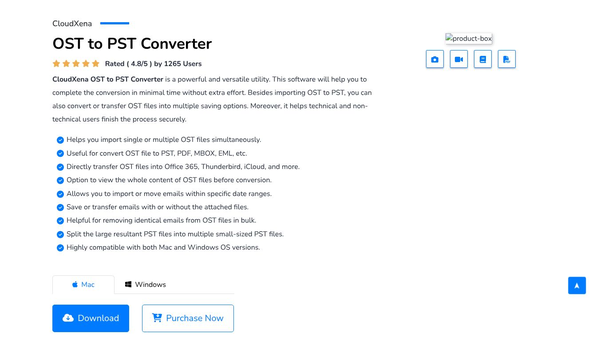 CloudXena OST to PST Converter