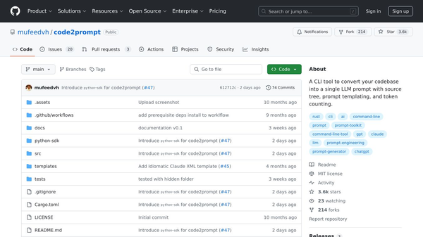 Code2prompt: Convert Codebase to Prompt