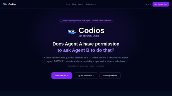 Codios - AI Agent Caging Infrastructure