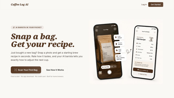 Coffee Log AI Beta Launch