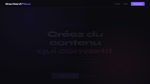 ContentFlow — Générateur de contenu IA