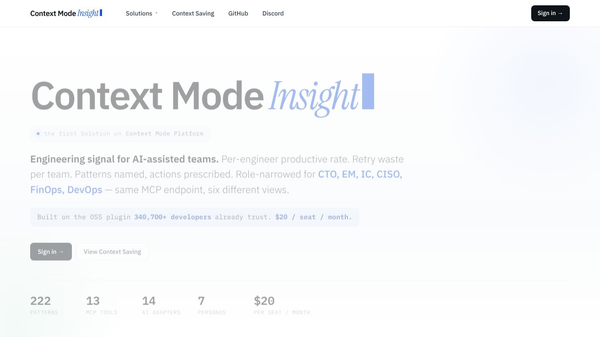 Context Mode Insight