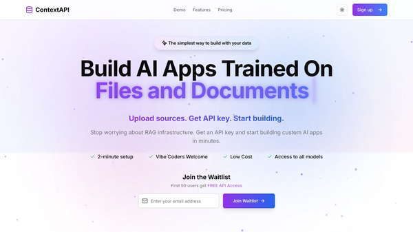 ContextAPI - AI API that knows your data