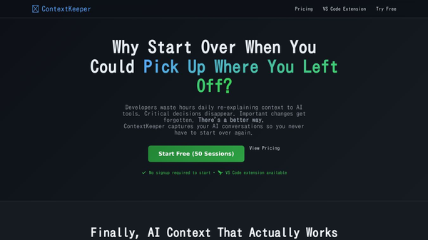 ContextKeeper: AI Memory for Developers