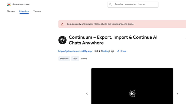 Continuum: Export and Import AI Chats