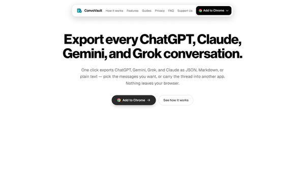 ConvoVault : AI Chat Exporter