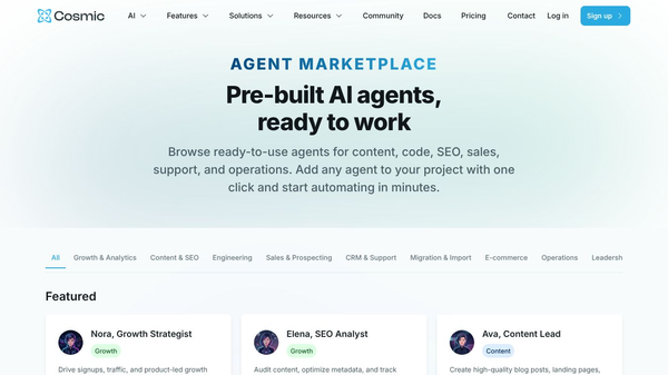 Cosmic Agent Marketplace