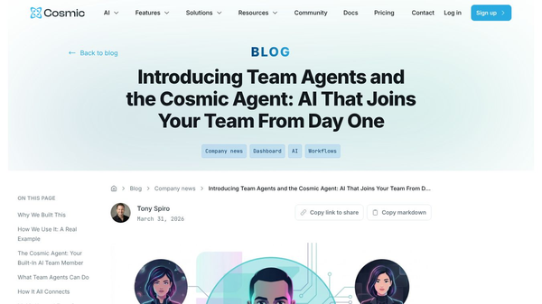 Cosmic Team Agents