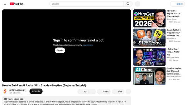 Create AI Avatar With HeyGen & Claude