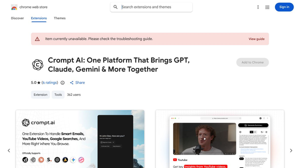 Crompt AI Chrome Extension