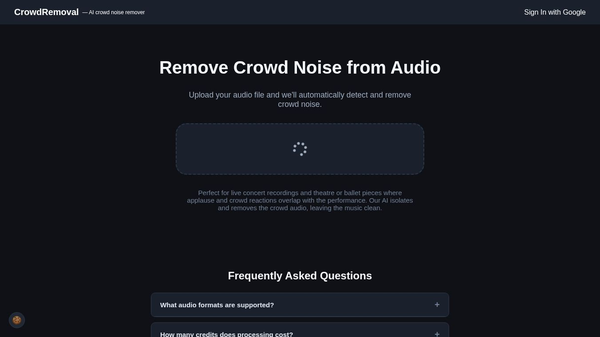 CrowdRemoval - AI Crowd Noise Remover