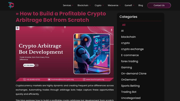 Crypto Arbitrage Bot Development