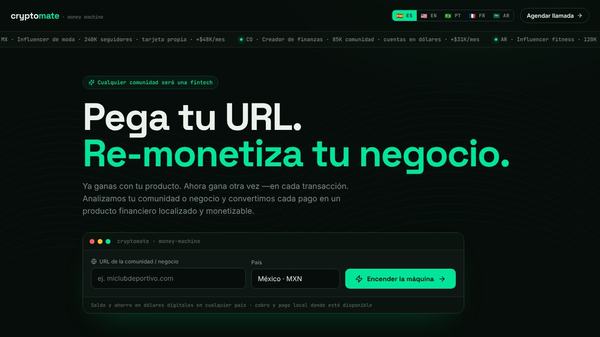 CryptoMate · Re-monetize your cashflows