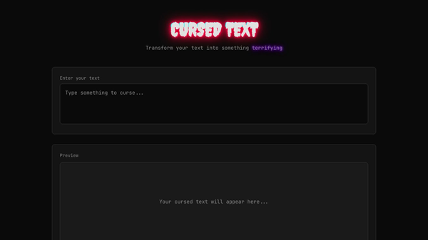 Cursed Text Generator