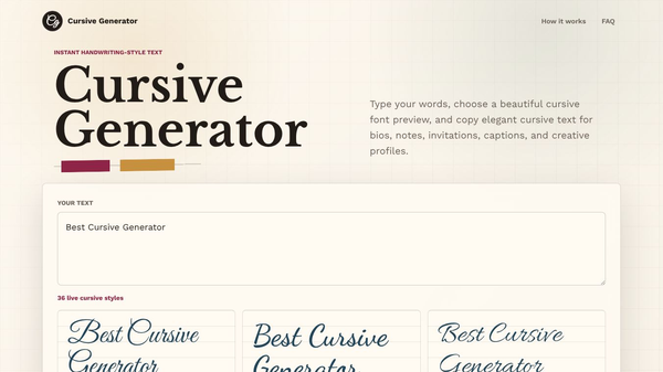 Cursive Generator