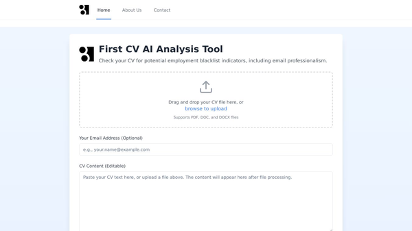 CV AI Analysis Tool