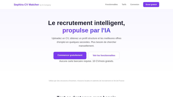 CV Matcher par IA Company