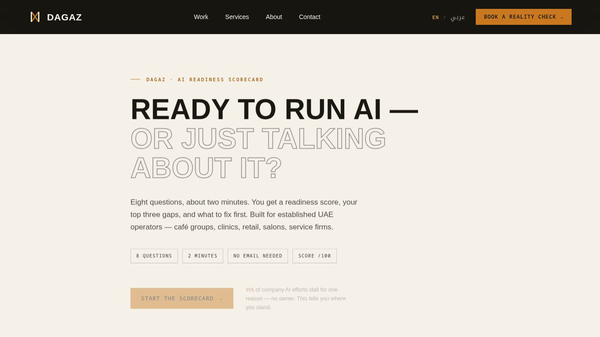 Dagaz AI Readiness Scorecard
