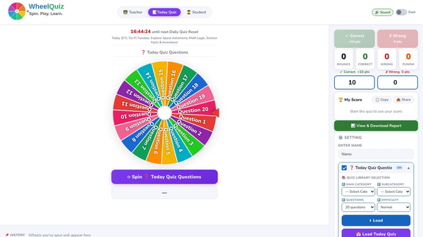 Daily Challenge New Quiz
