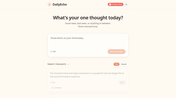 DailyEcho — Share one thought today
